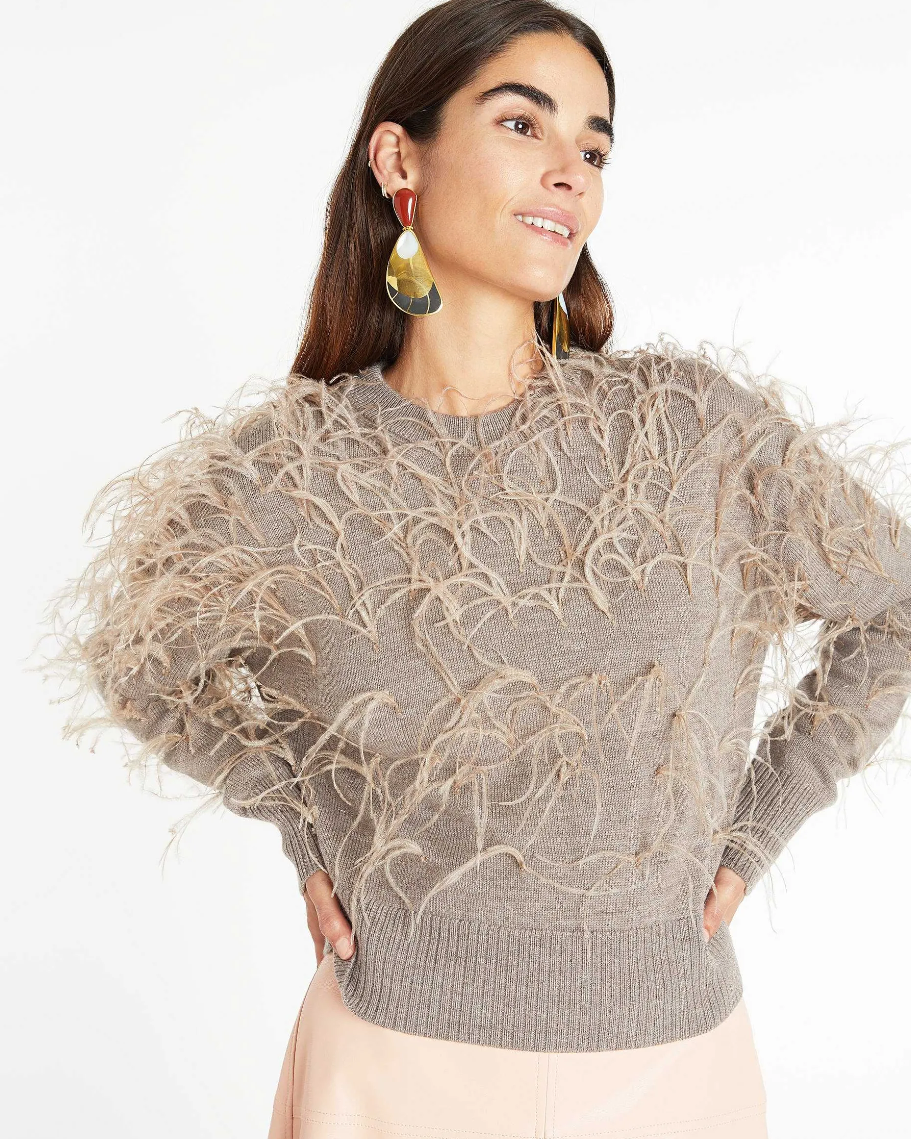 Tanya Taylor Lexia Knit Sweater Hot