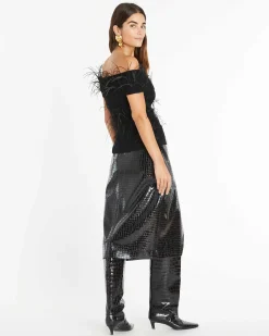 Tanya Taylor Mindy Feather Knit Top Online